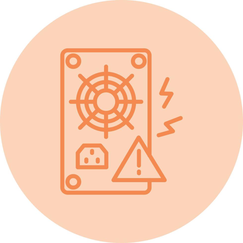 icono de vector de cortocircuito