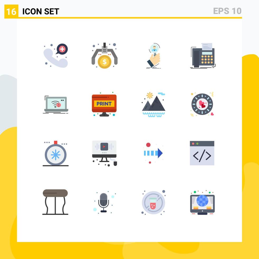 16 Creative Icons Modern Signs and Symbols of communication telephone recruitment message people Editable Pack of Creative Vector Design Elements