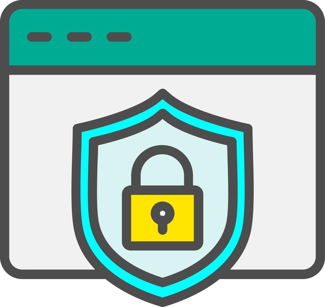 icono de vector de seguridad web