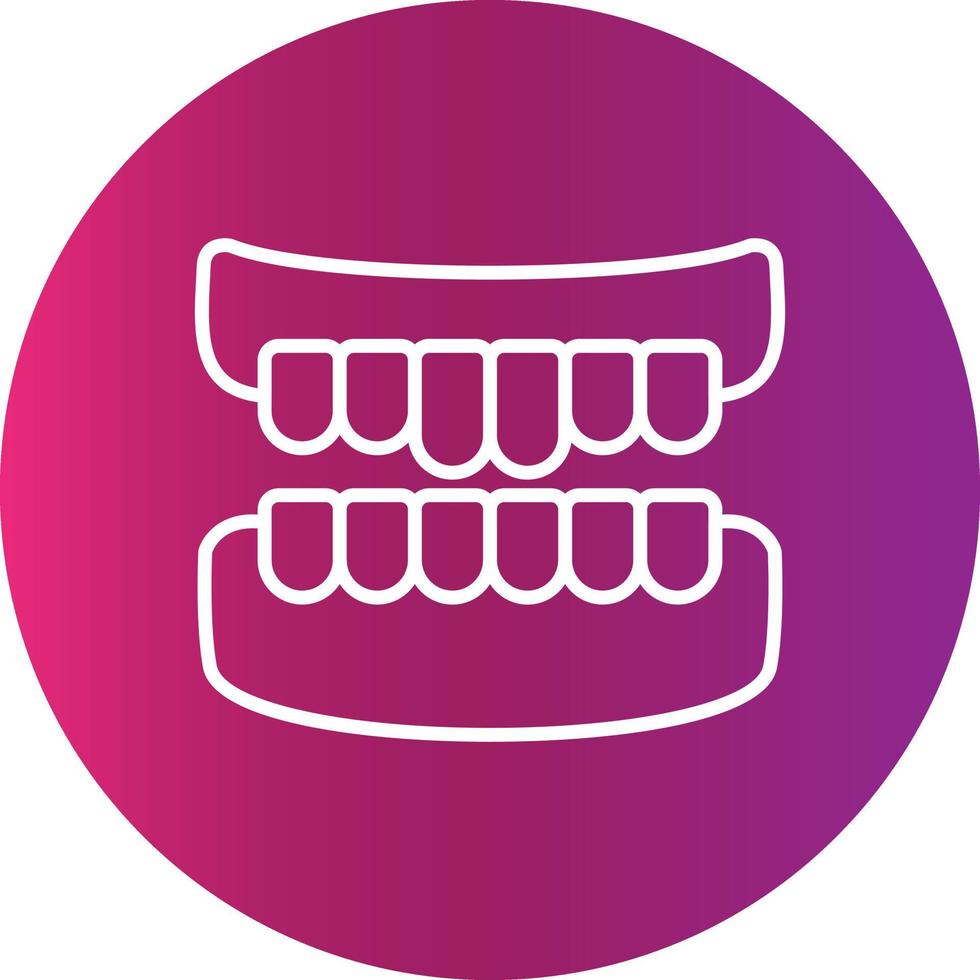 icono creativo de dentaduras postizas vector