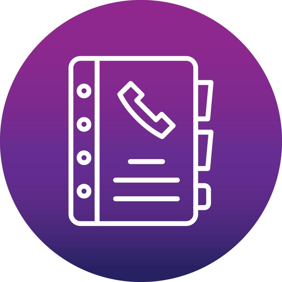 icono de vector de libreta de telefono