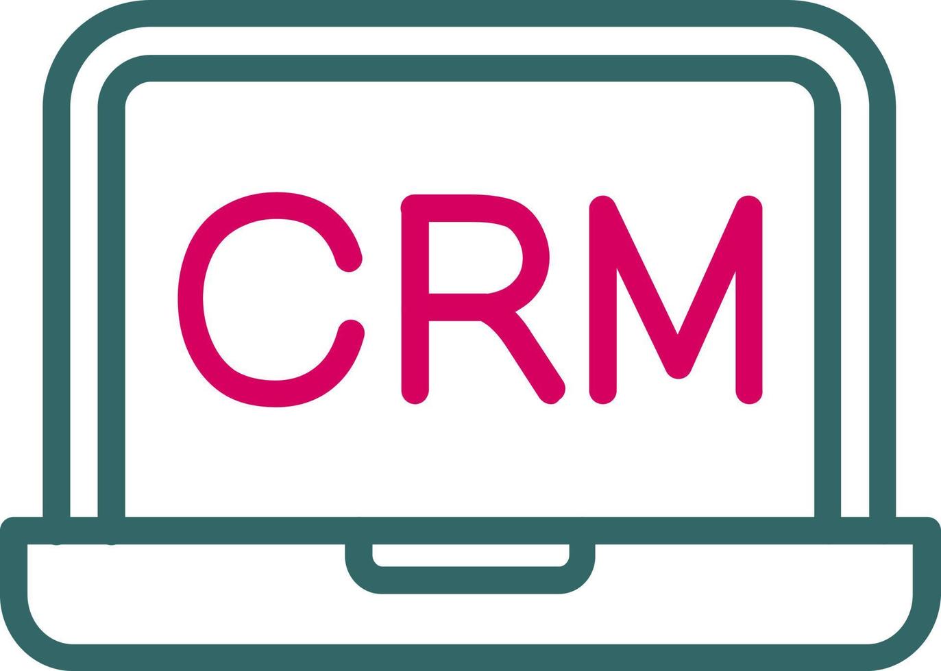 icono de vector de crm