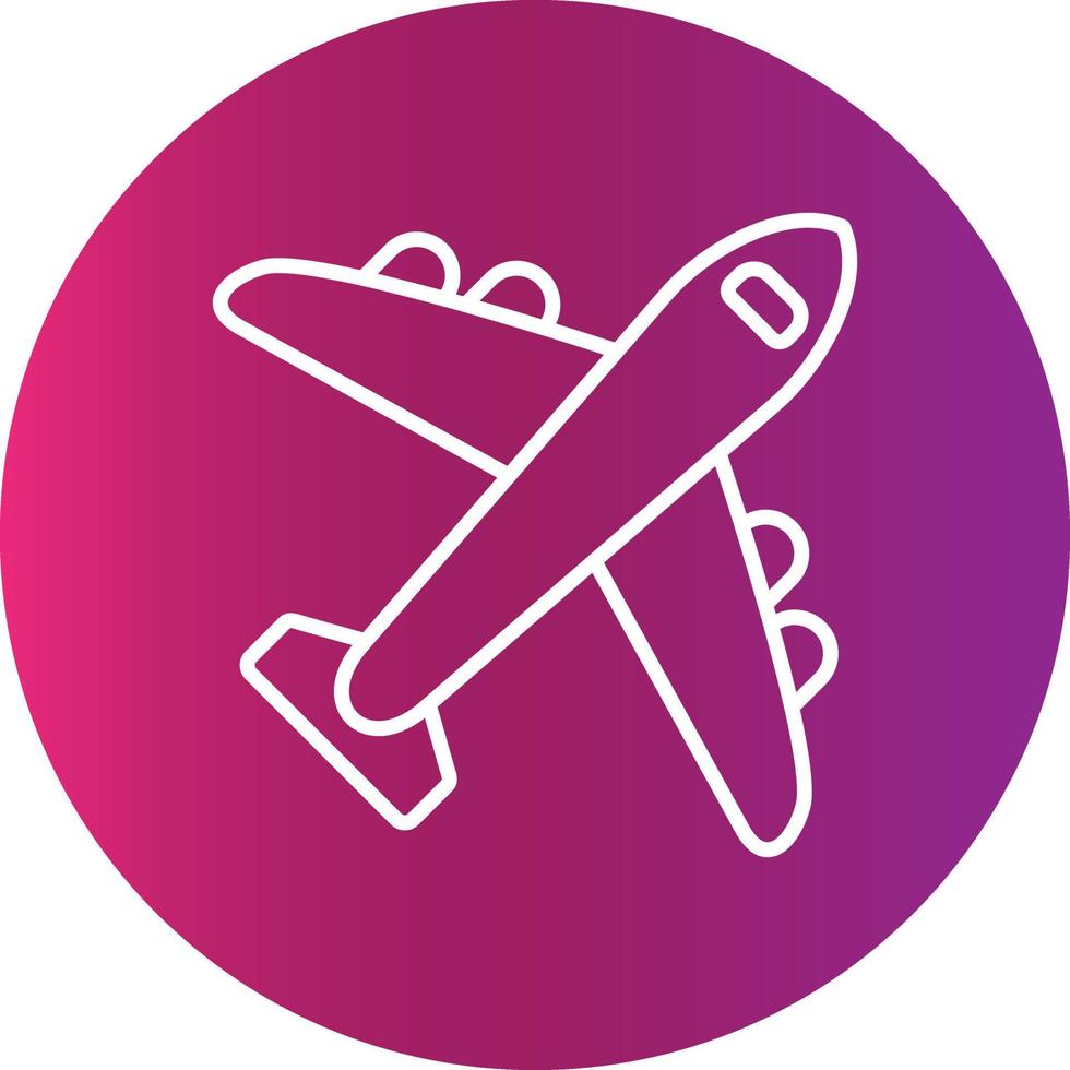 icono creativo de avión vector