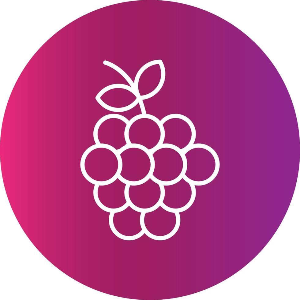 icono creativo de uvas vector