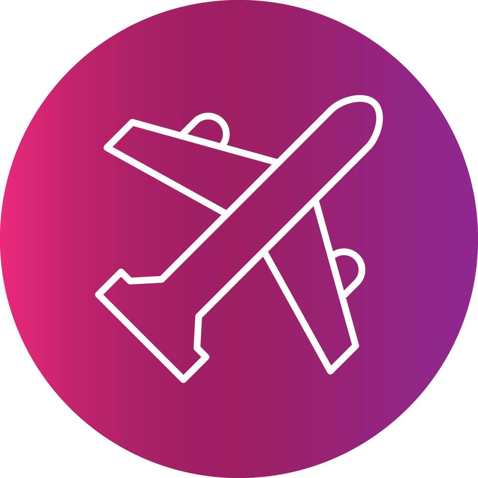 icono creativo de avión vector