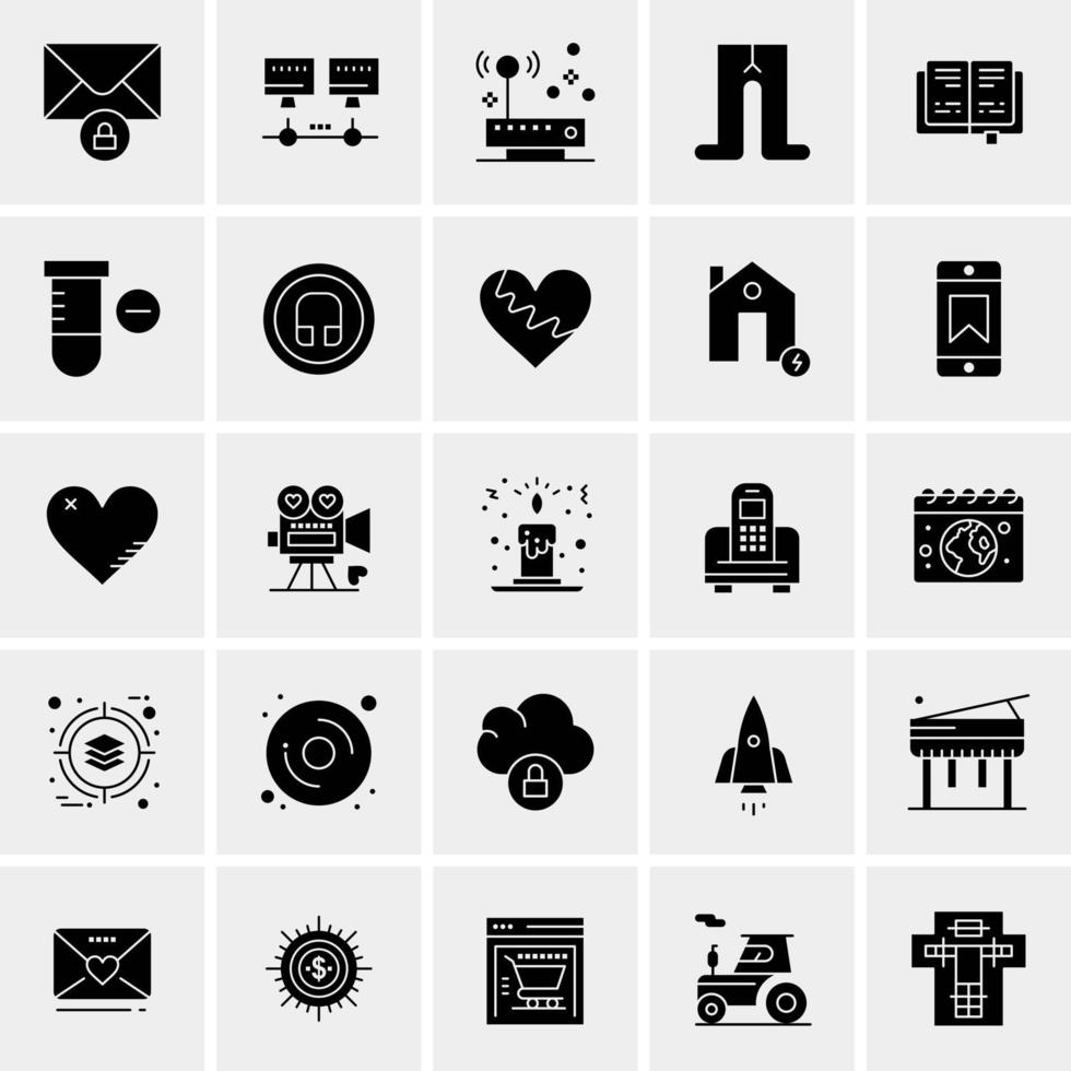 25 iconos de negocios universales vector ilustración de icono creativo para usar en proyectos relacionados con la web y dispositivos móviles