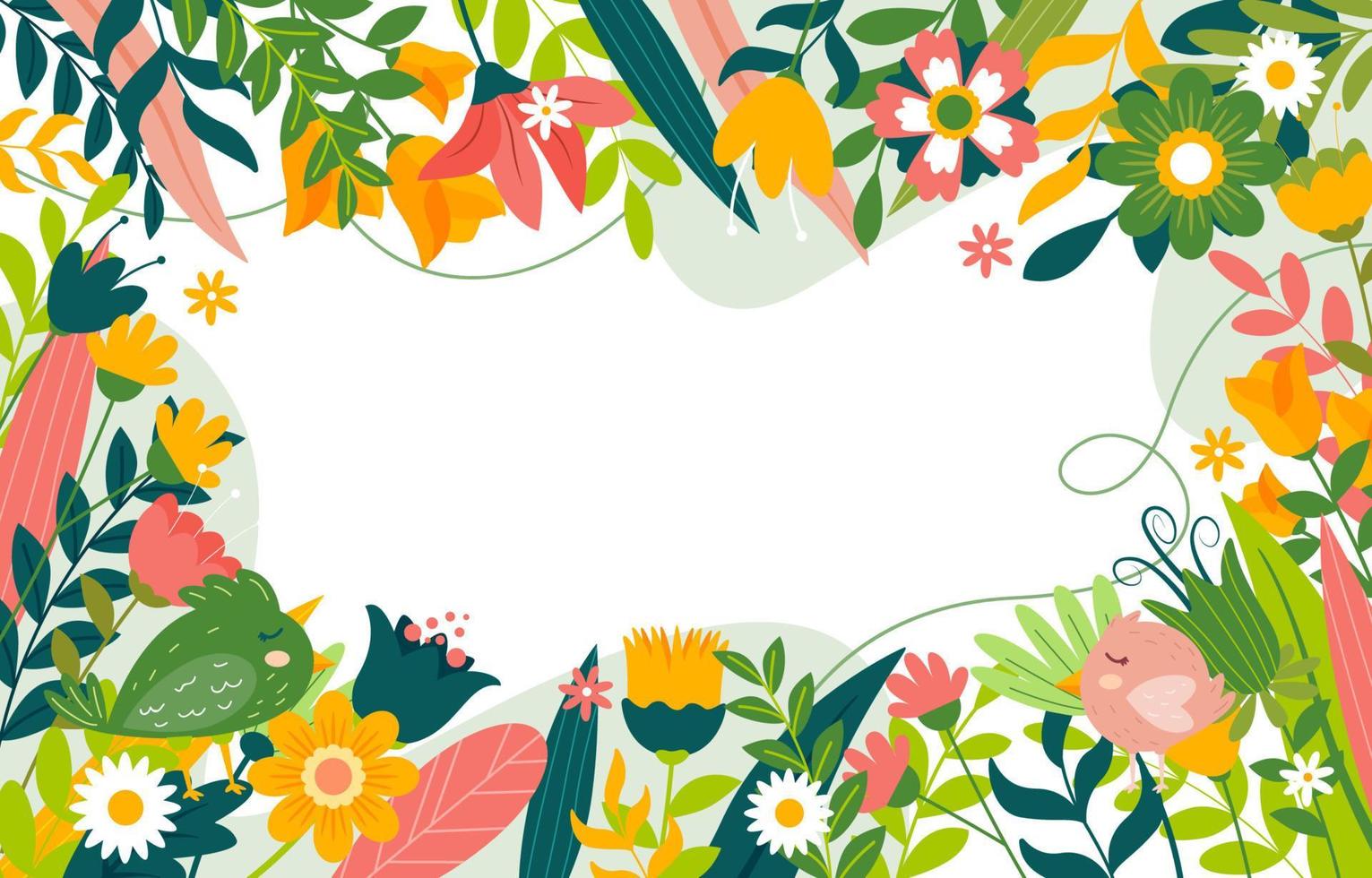 Spring Border Background vector