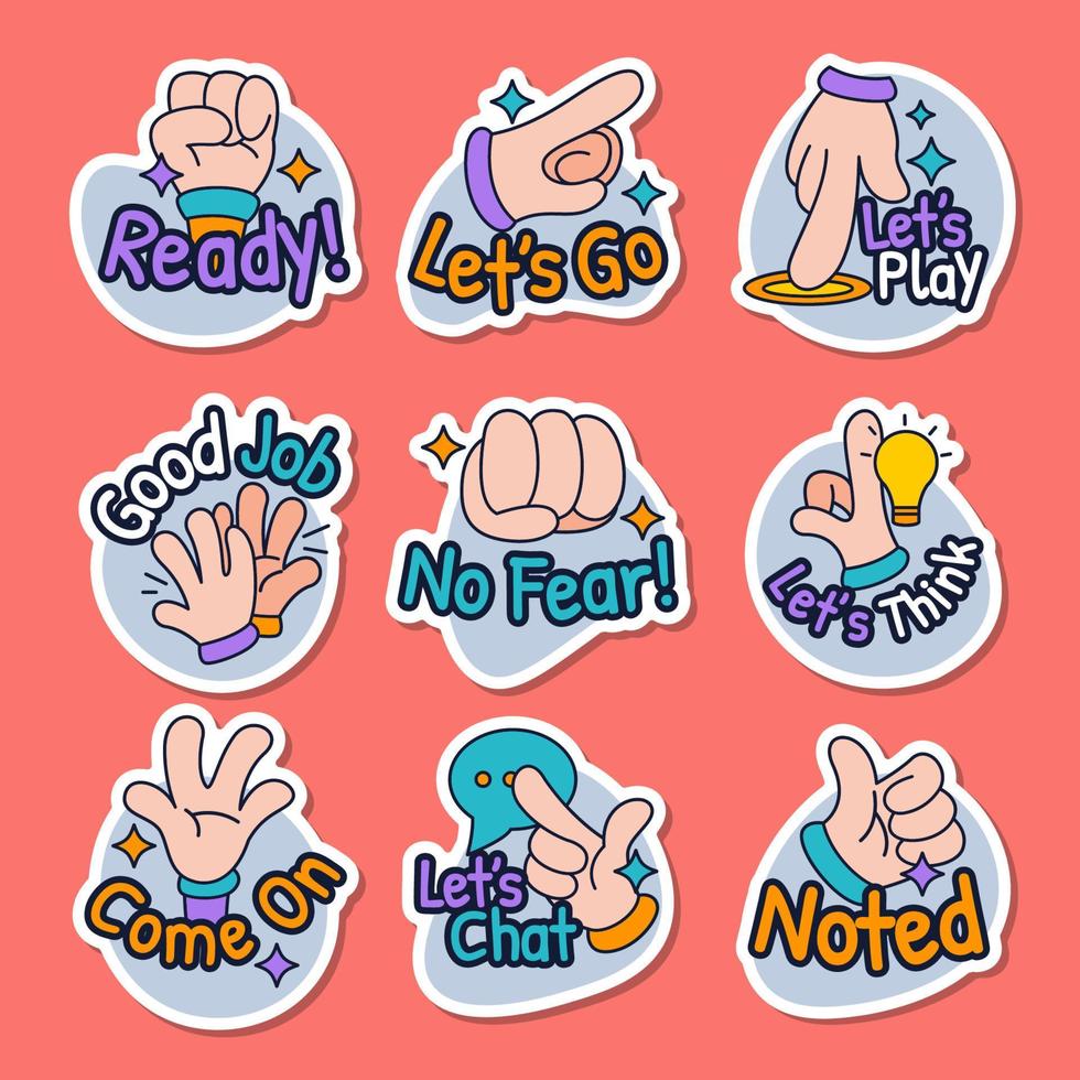 Chat stickers Royalty Free Vector Image - VectorStock