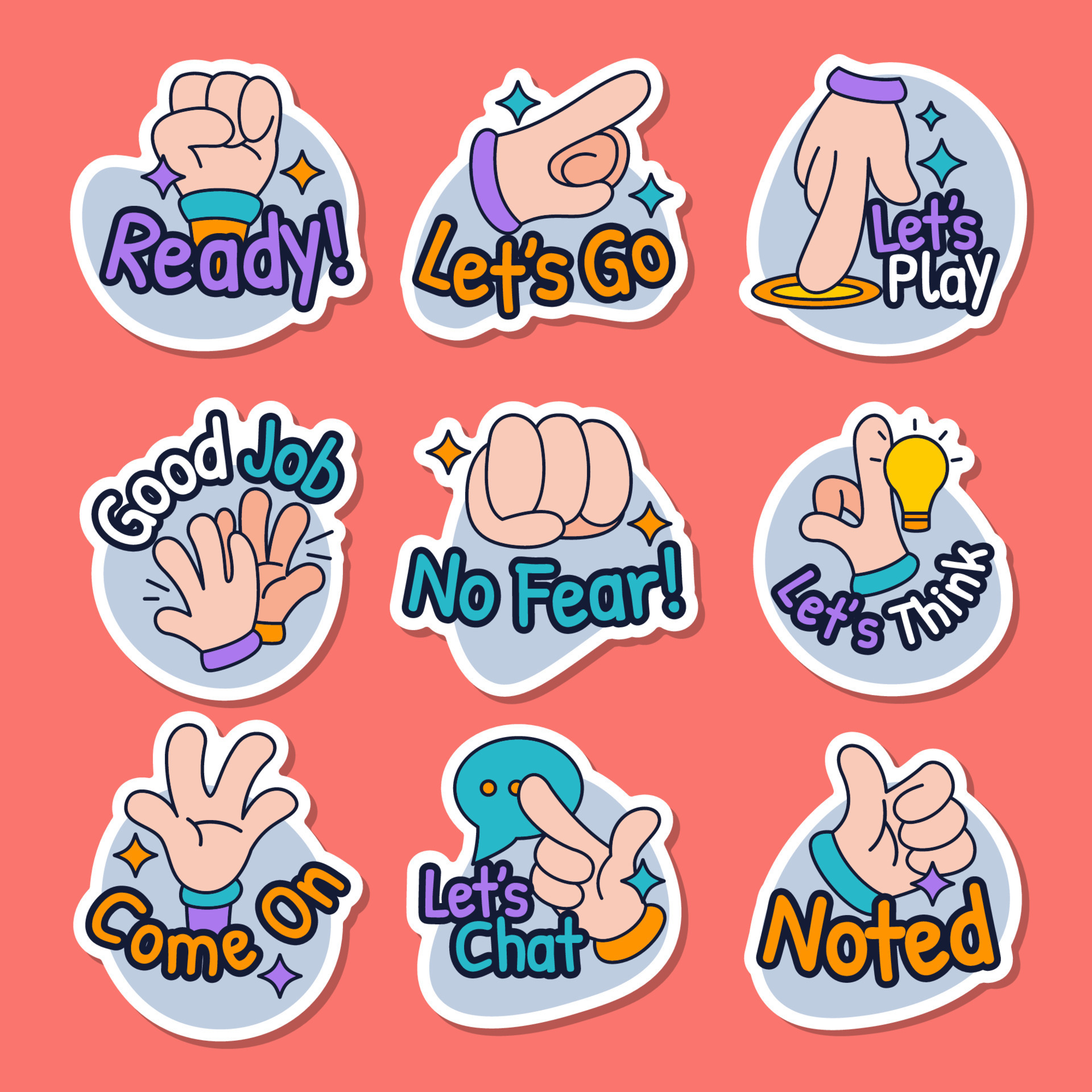 Action Chat Sticker 16002146 Vector Art at Vecteezy