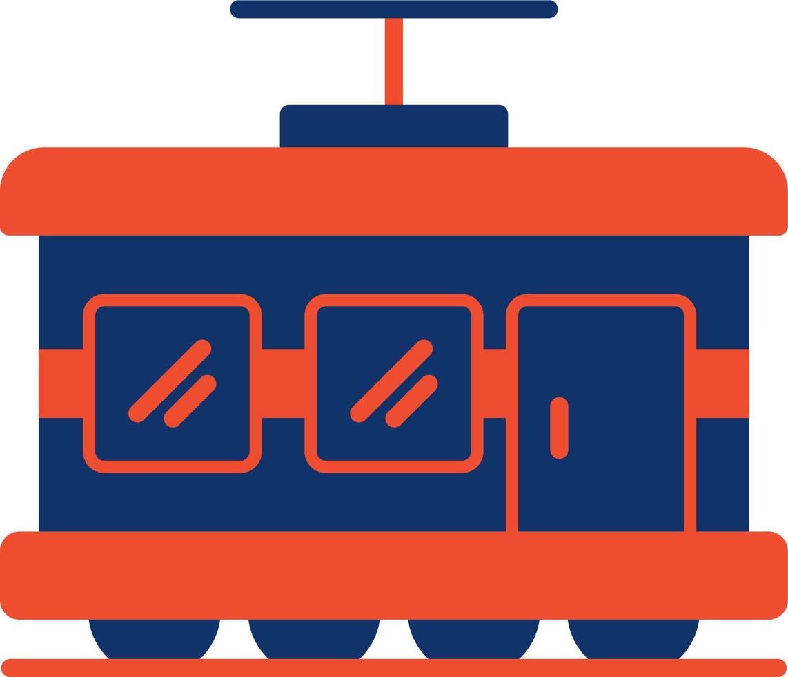 Tram Creative Icon Design vector