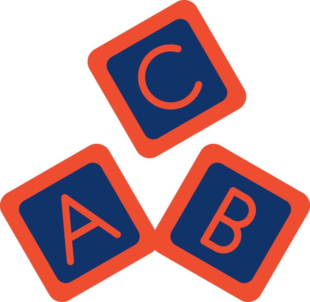 diseño de icono creativo de bloque abc vector