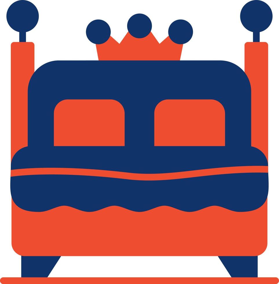 Double Bed Creative Icon Design vector