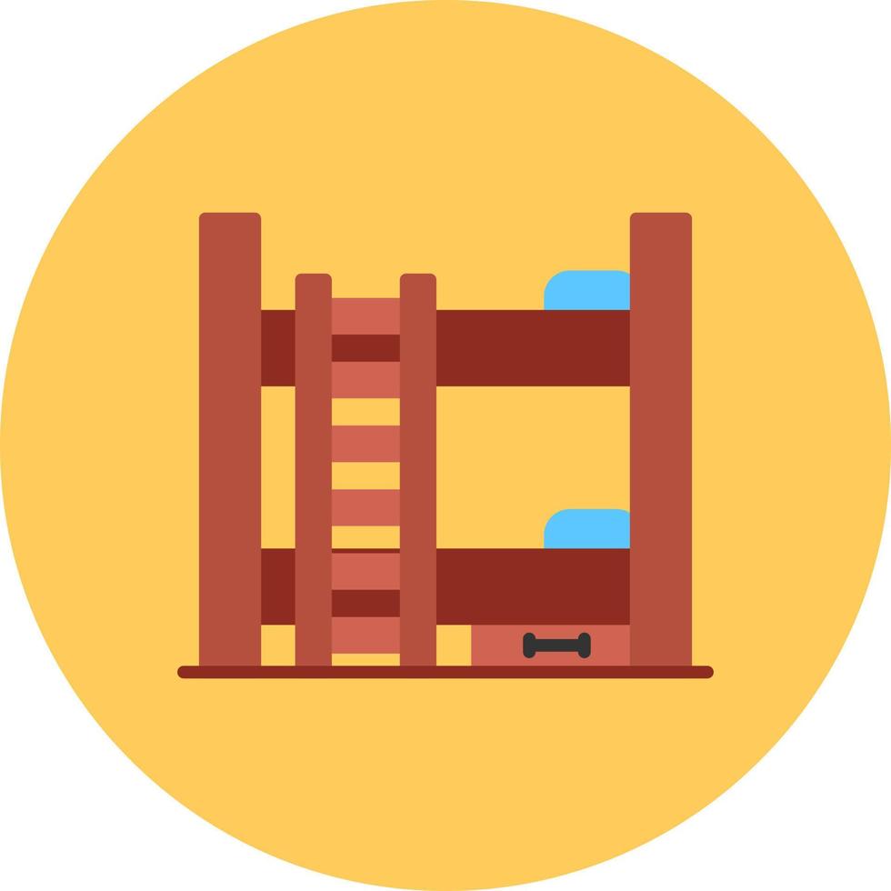 Bunk Bed Creative Icon Design vector