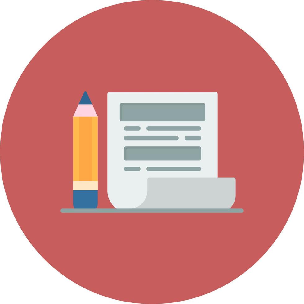Pencil And Paper Creative Icon Design vector