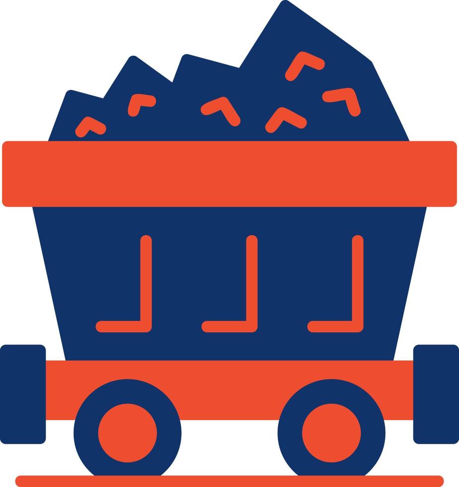 Mine Cart Creative Icon Design vector