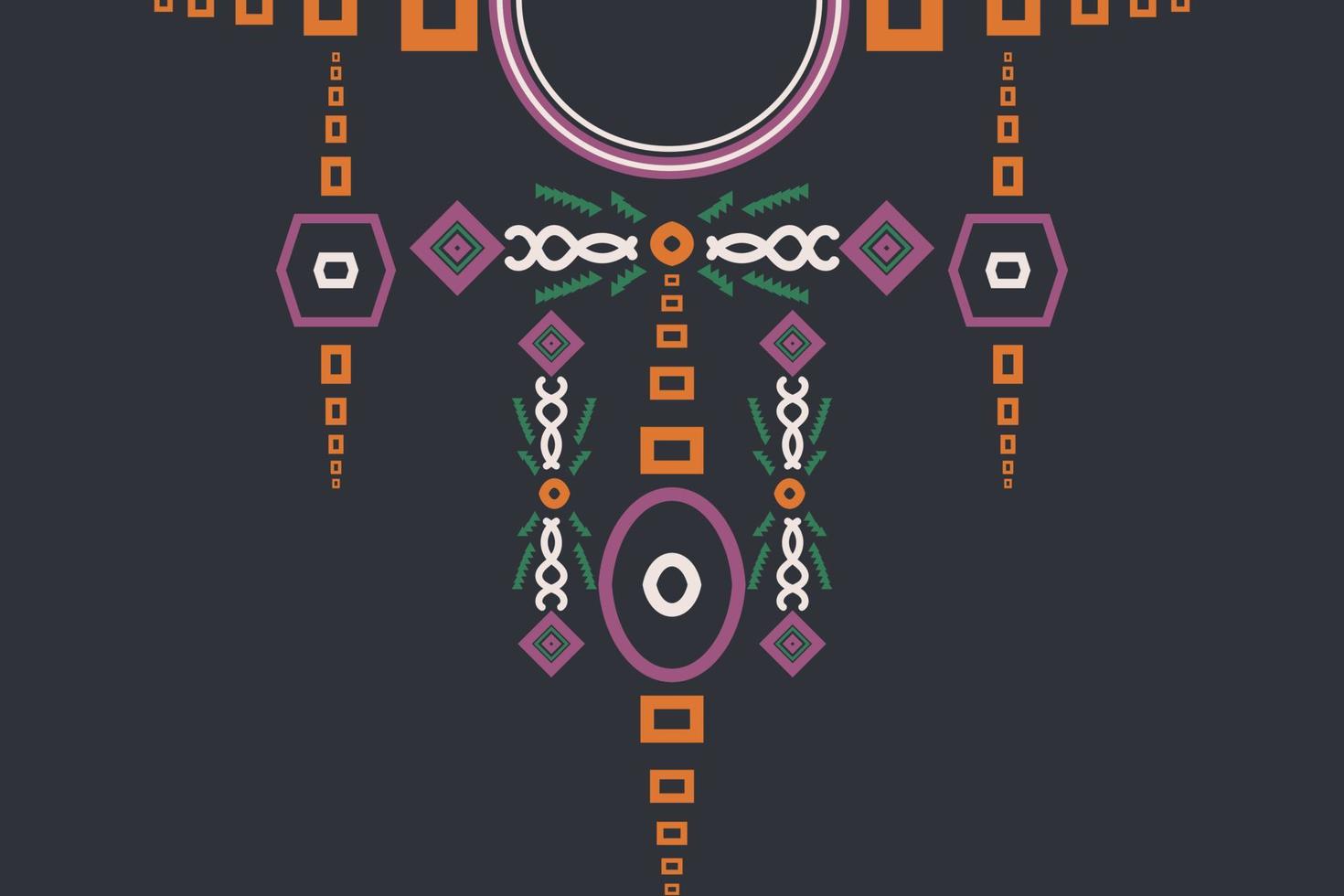 Kurti Neck Design Vector Motif Floral necklace embroidery Mughal digital artwork textile print on fabric, Illustration