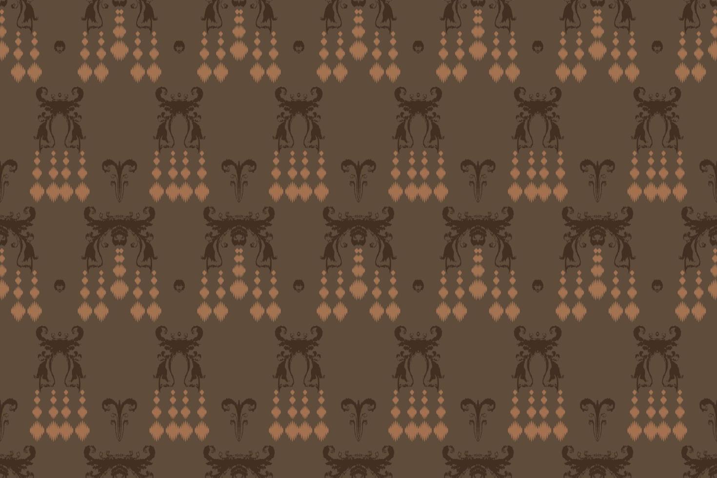 ikkat o ikat diamante batik textil patrón sin costuras diseño vectorial digital para imprimir saree kurti borneo borde de tela símbolos de pincel muestras con estilo vector