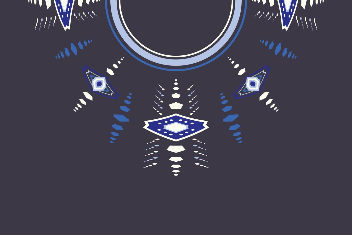 Kurti Neck Design Vector Motif Geometric Ethnic oriental pattern traditional. Brocade kurta digital artwork textile print on fabric, Illustration