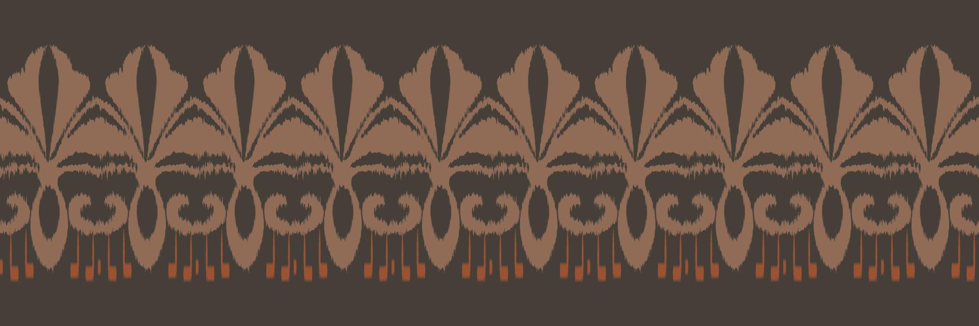 Ikat border tribal African Seamless Pattern. Ethnic Geometric Batik Ikkat Digital vector textile Design for Prints Fabric saree Mughal brush symbol Swaths texture Kurti Kurtis Kurtas