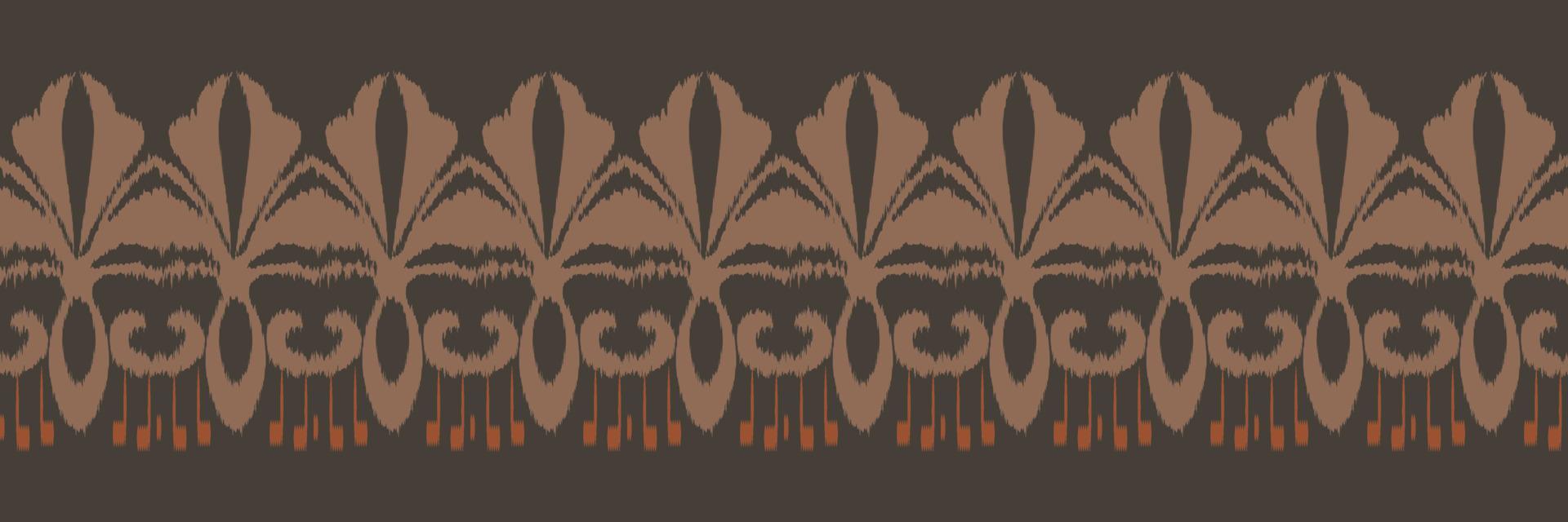 ikat borde tribal africano patrón sin costuras. étnico geométrico batik ikkat vector digital diseño textil para estampados tela sari mogol cepillo símbolo franjas textura kurti kurtis kurtas