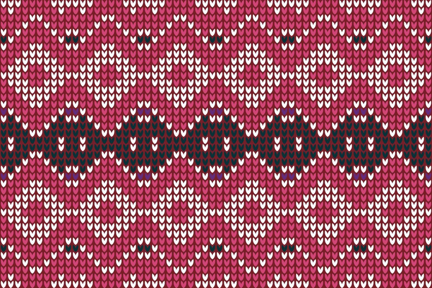 Vector illustration crocheted fair isle pattern background for fashion textiles, knitwear and graphics.