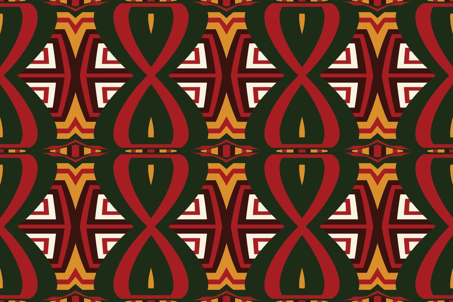 African Kente Fabric Vector Seamless Pattern Traditional ethnic oriental design for the background. Folk embroidery, Indian, Scandinavian, Gypsy, Mexican, African rug, wallpaper.