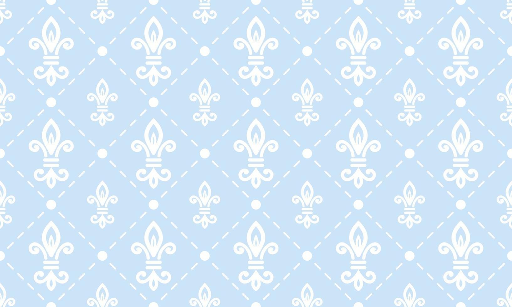 Damask Fleur de Lis pattern meaning vector seamless background wallpaper Fleur de Lis pattern Digital texture Design for print printable fabric saree border.