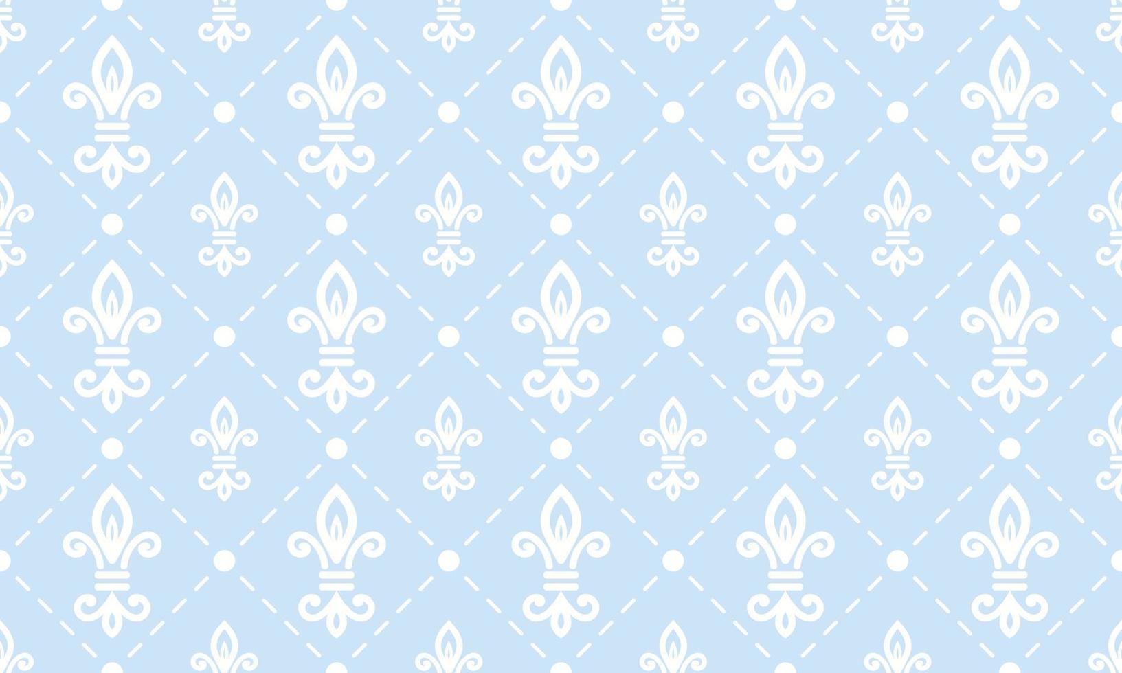 Damask Fleur de Lis pattern meaning vector seamless background wallpaper Fleur de Lis pattern Digital texture Design for print printable fabric saree border.