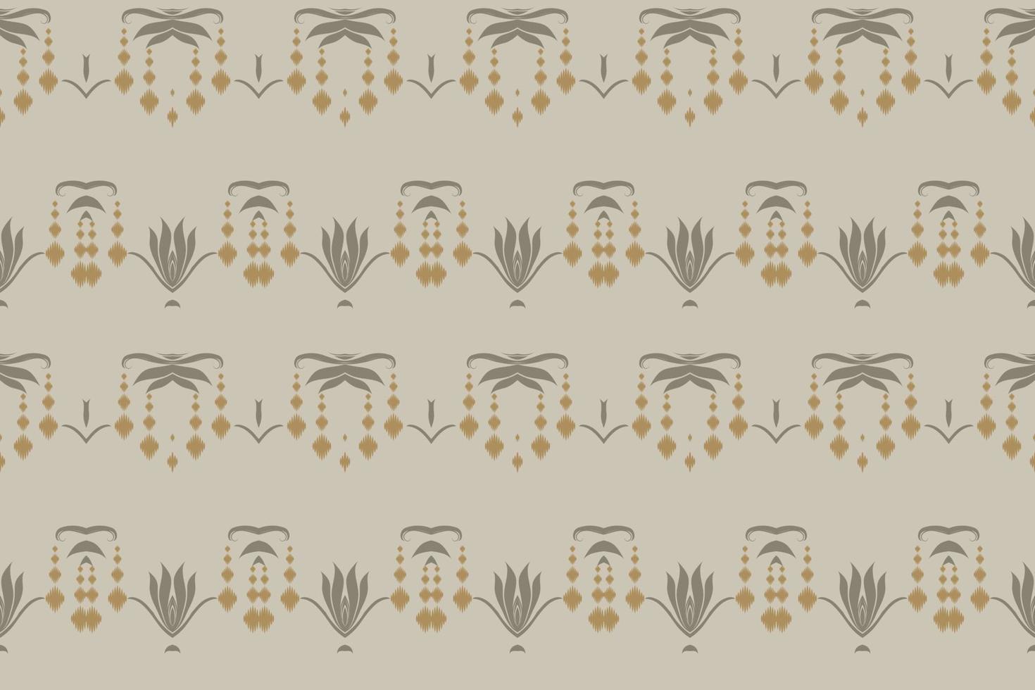 ikkat o ikat flores batik textil patrón sin costuras diseño vectorial digital para imprimir saree kurti borneo borde de tela símbolos de pincel muestras de algodón vector