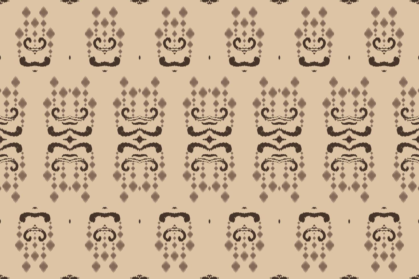 étnico ikat flores batik textil patrón sin costuras diseño vectorial digital para imprimir saree kurti borneo borde de tela símbolos de pincel muestras ropa de fiesta vector