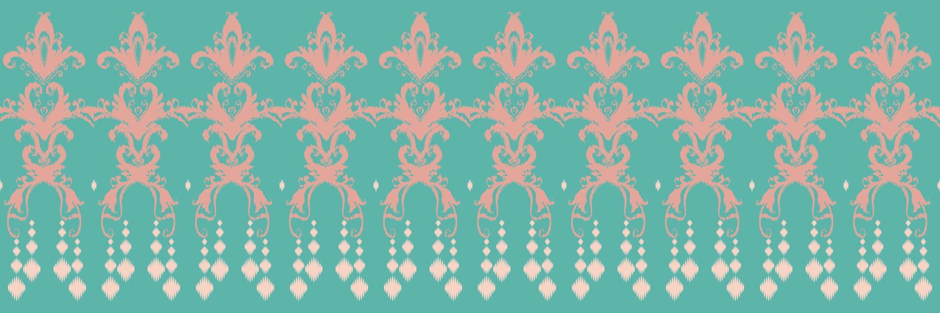 étnico ikat textura batik textil patrón sin costuras diseño de vector digital para imprimir saree kurti borde de tela símbolos de pincel muestras diseñador