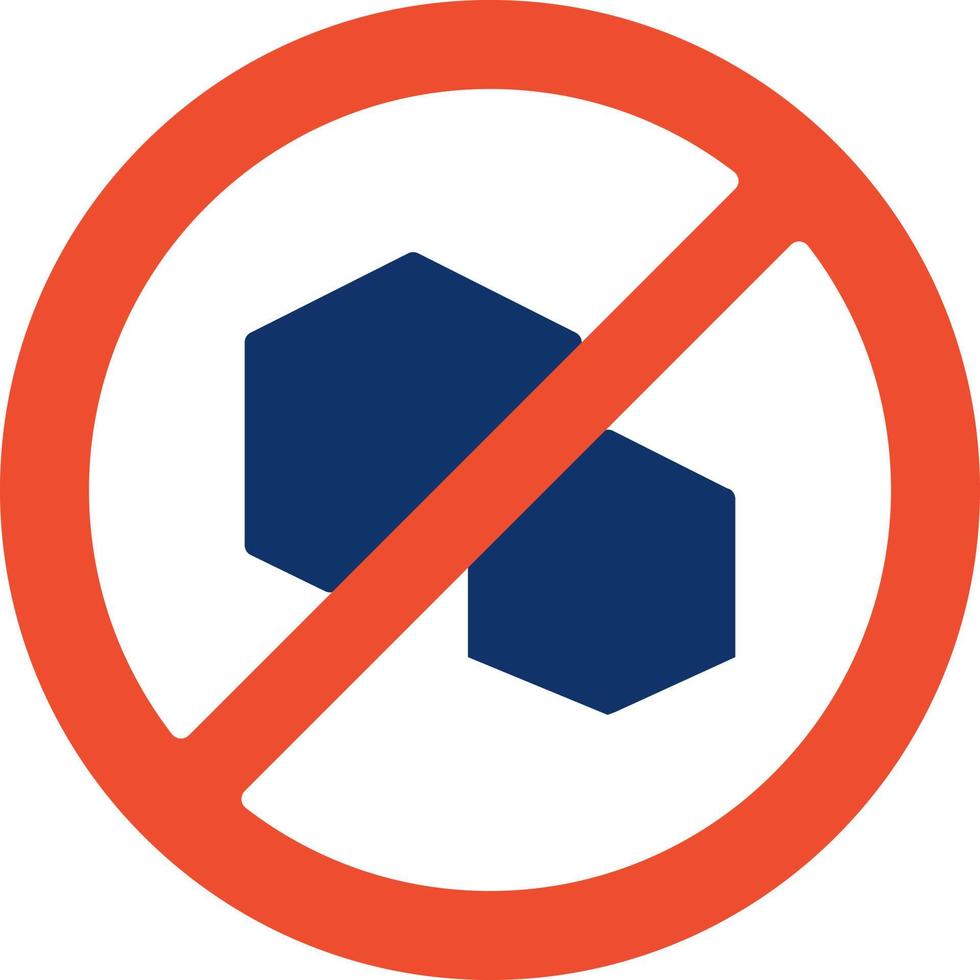 No Sugar Creative Icon Design vector