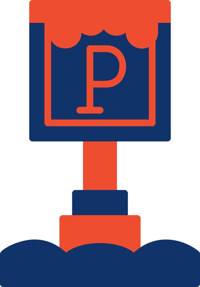 Parking Sign Creative Icon Design vector