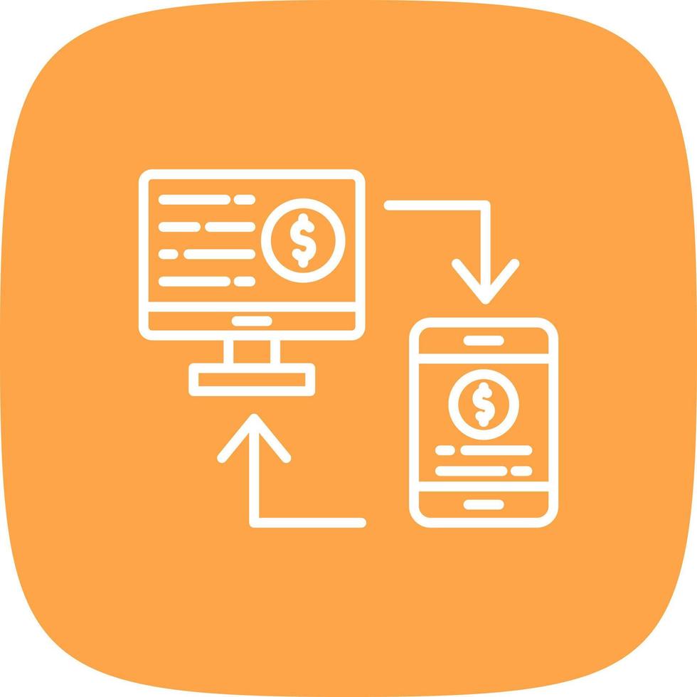 Online Transfer Creative Icon Design vector