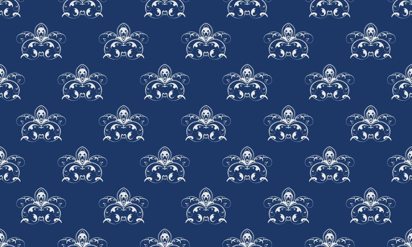 Damask Fleur de Lis seamless pattern vector background wallpaper Fleur de Lis pattern African Digital texture Design for print printable fabric saree border.