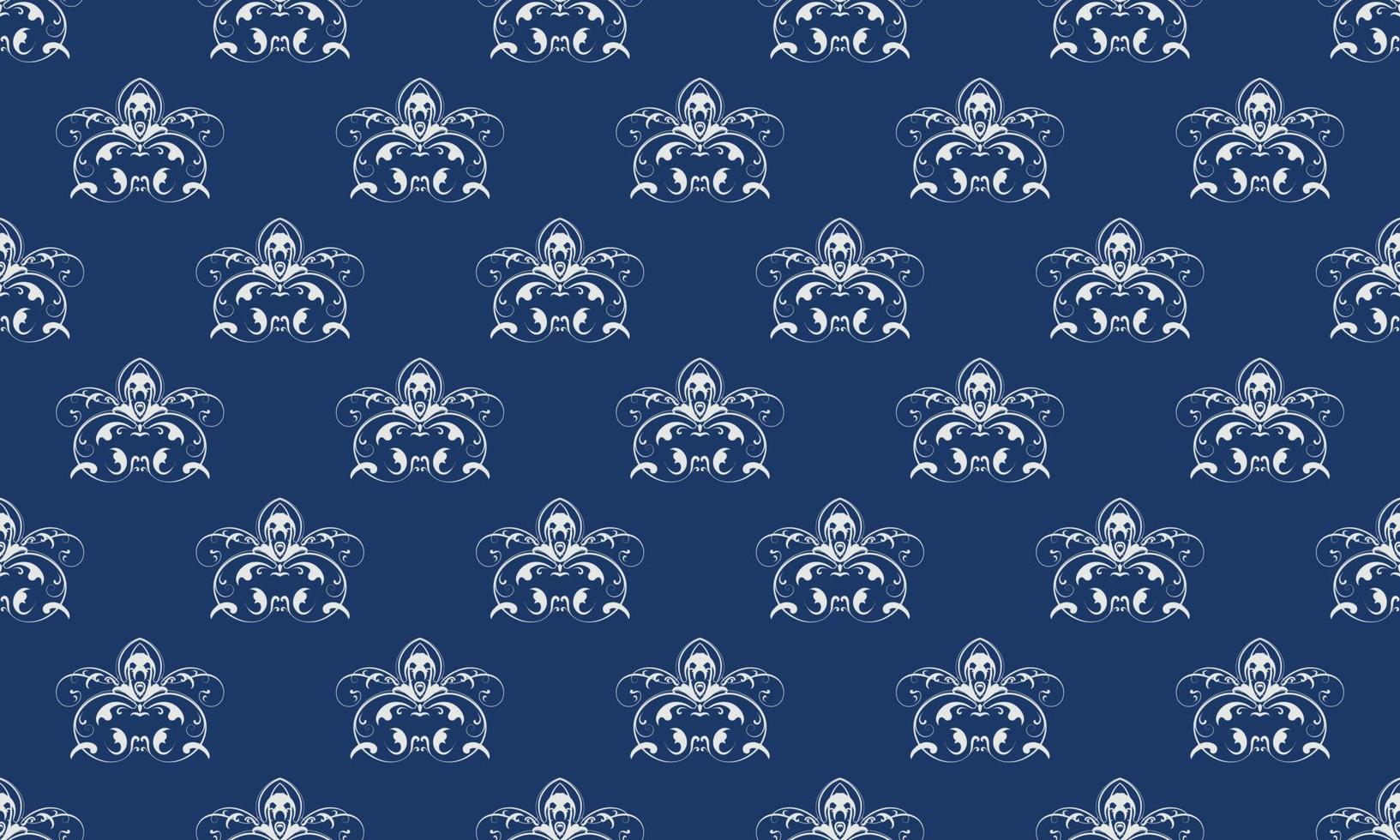 Damask Fleur de Lis seamless pattern vector background wallpaper Fleur de Lis pattern African Digital texture Design for print printable fabric saree border.