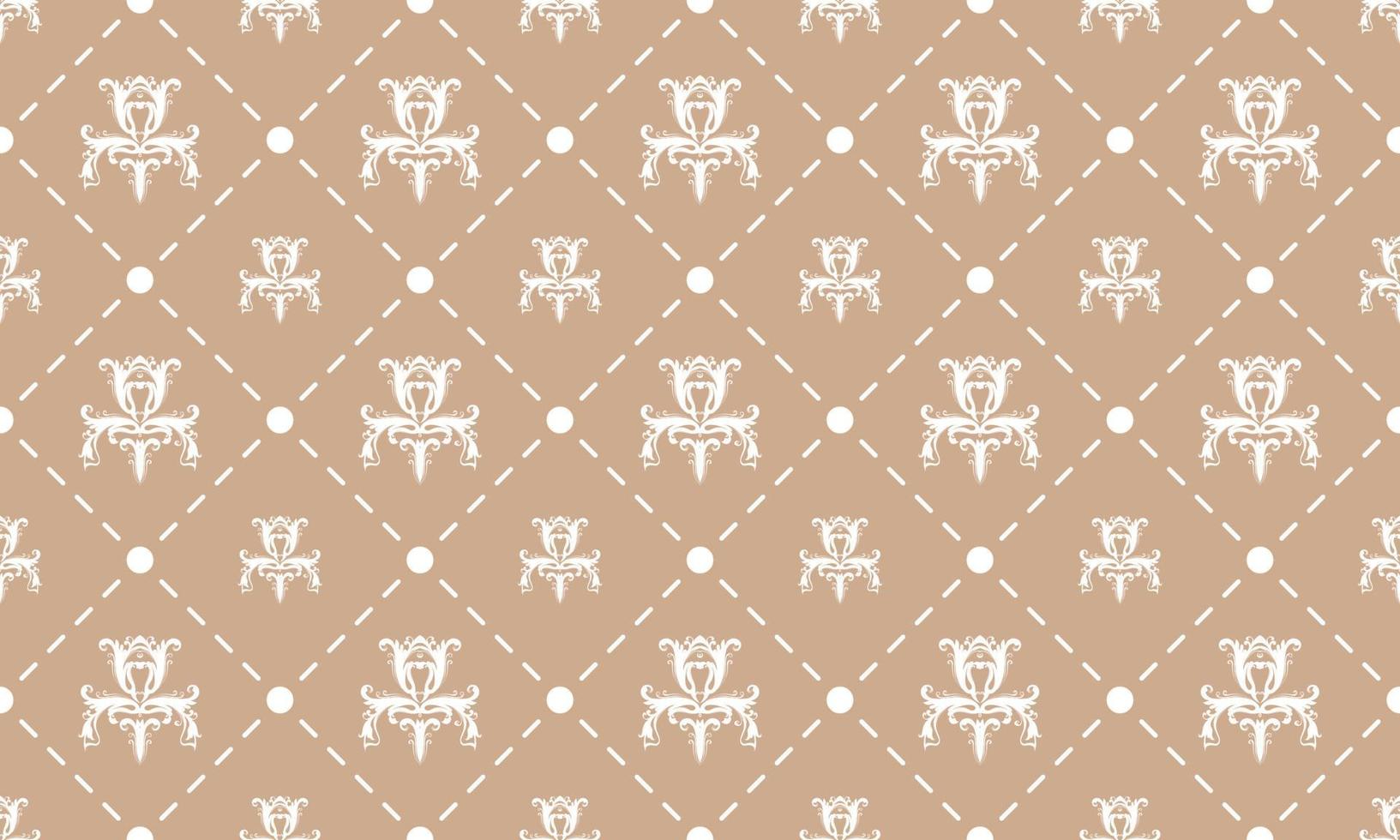 Damask Fleur de Lis pattern meaning vector seamless background wallpaper Fleur de Lis pattern Scandinavian Digital texture Design for print printable fabric saree border.