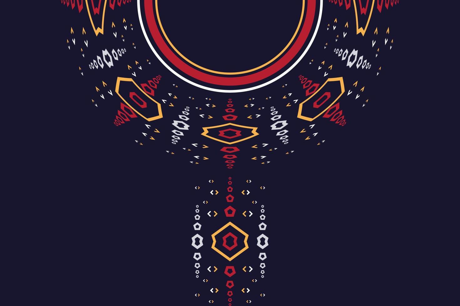 Kurti Neck Design Vector Motif Ikat Geometry neckline Ethnic oriental Morocco pattern traditional Mughal digital artwork textile print on fabric, Illustration