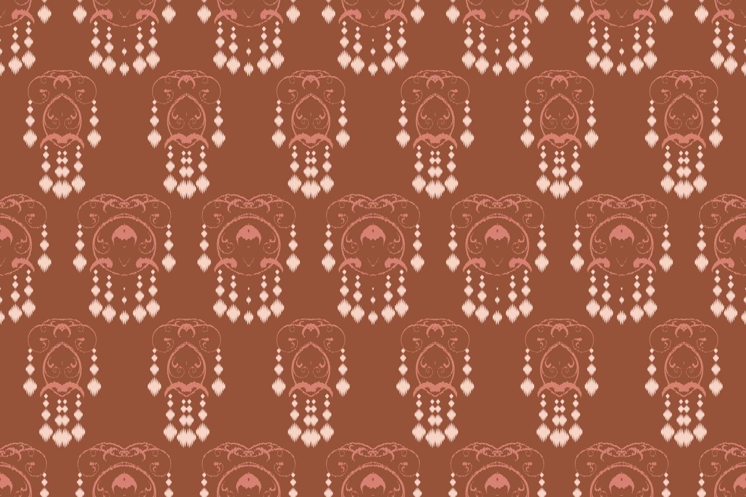 ikkat o ikat flores batik textil patrón sin costuras diseño vectorial digital para imprimir saree kurti borneo borde de tela símbolos de pincel muestras ropa de fiesta vector