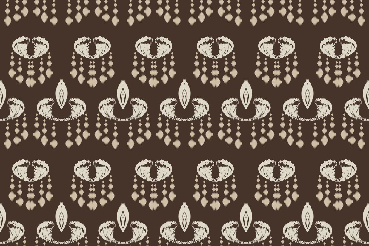Ikkat or ikat fabric batik textile seamless pattern digital vector design for Print saree Kurti Borneo Fabric border brush symbols swatches cotton