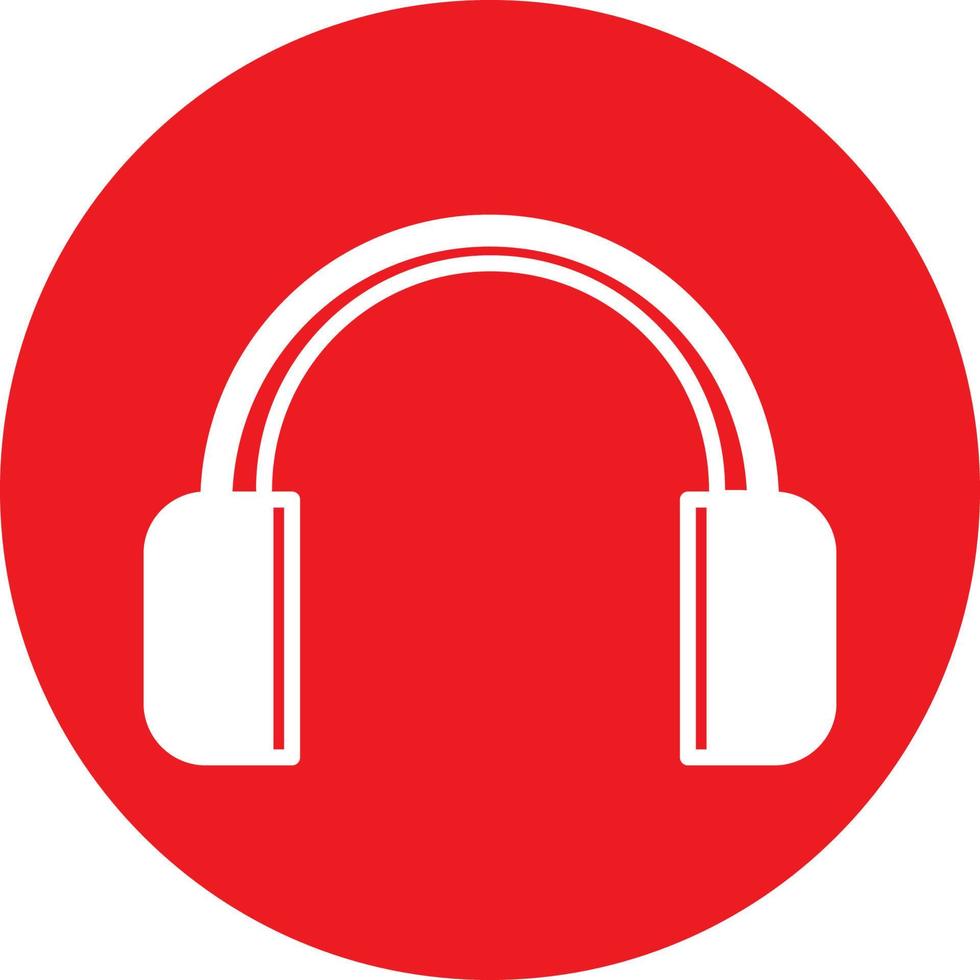 Headphone Glyph Icon vector