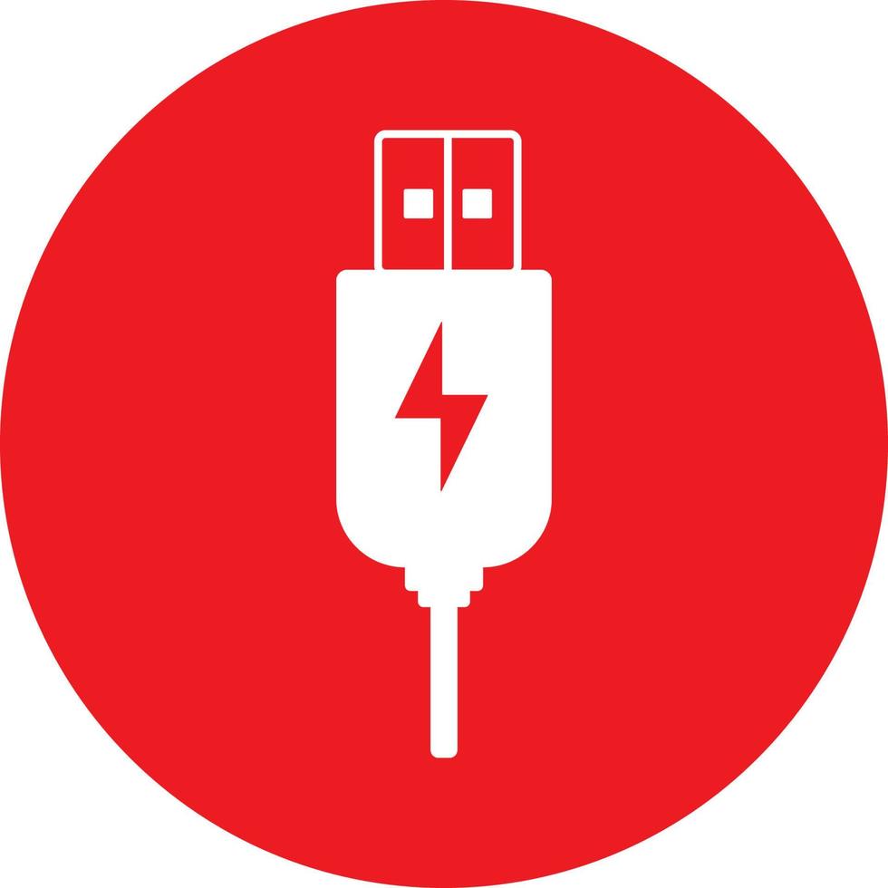 USB Charger Glyph Icon vector