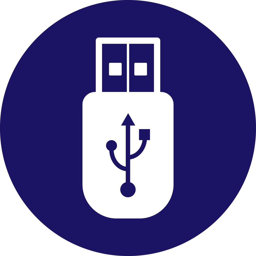 USB Flash Glyph Icon vector