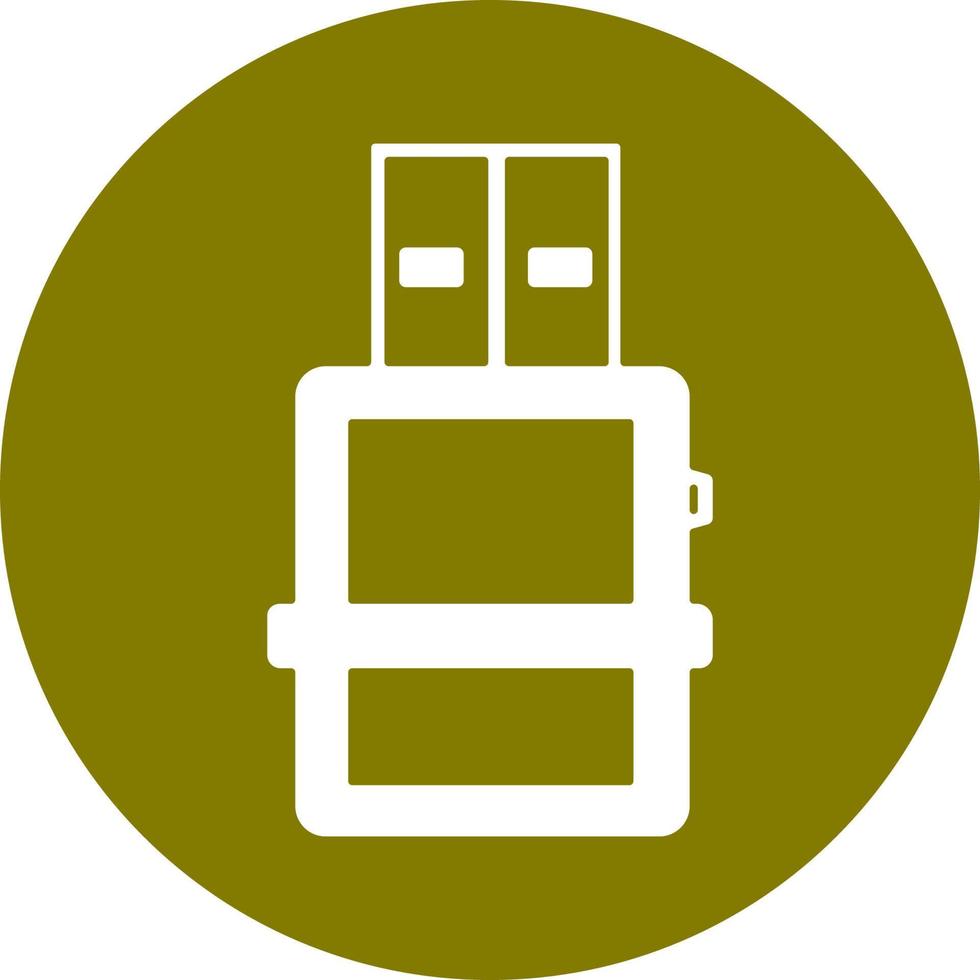 USB Flash Drive Glyph Icon vector