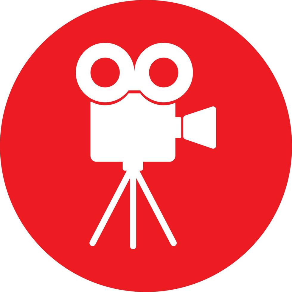 Movie Camera Glyph Icon vector