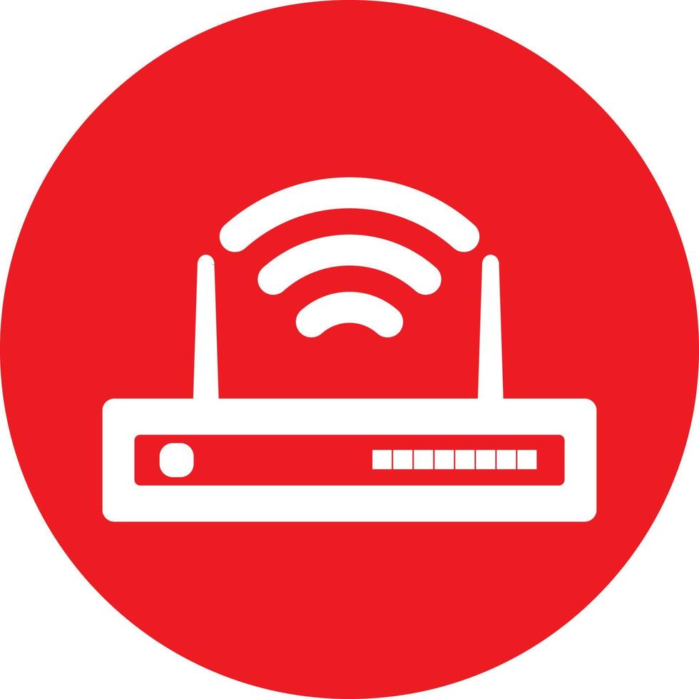 Wifi Router Glyph Icon vector