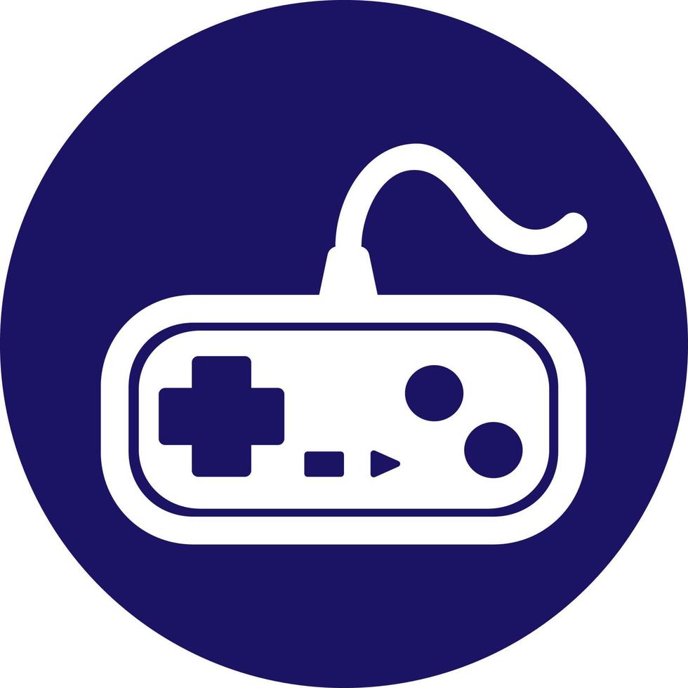 icono de glifo de controlador de juego vector