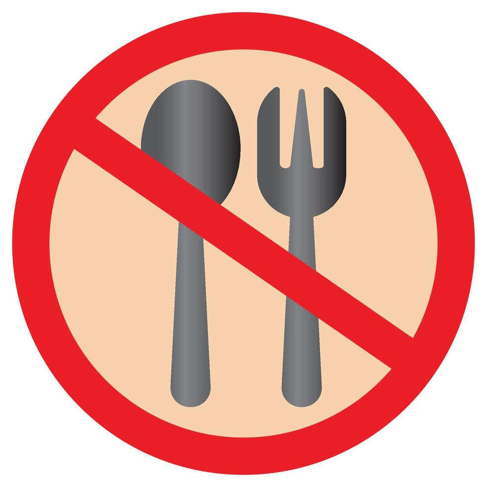 No Eat Flat Icon vector