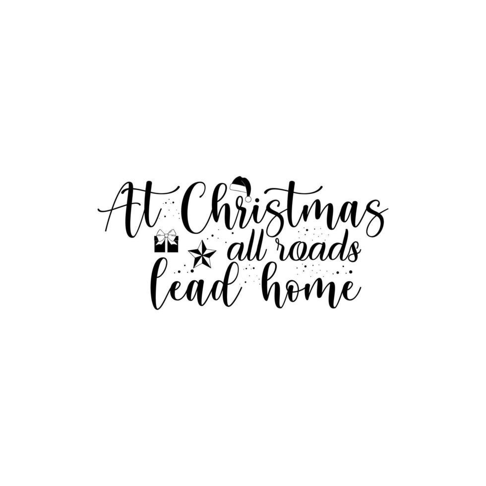 At christmas all reads lead home vector