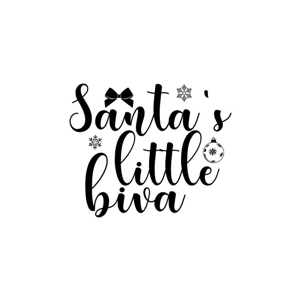 Santa's little biva vector